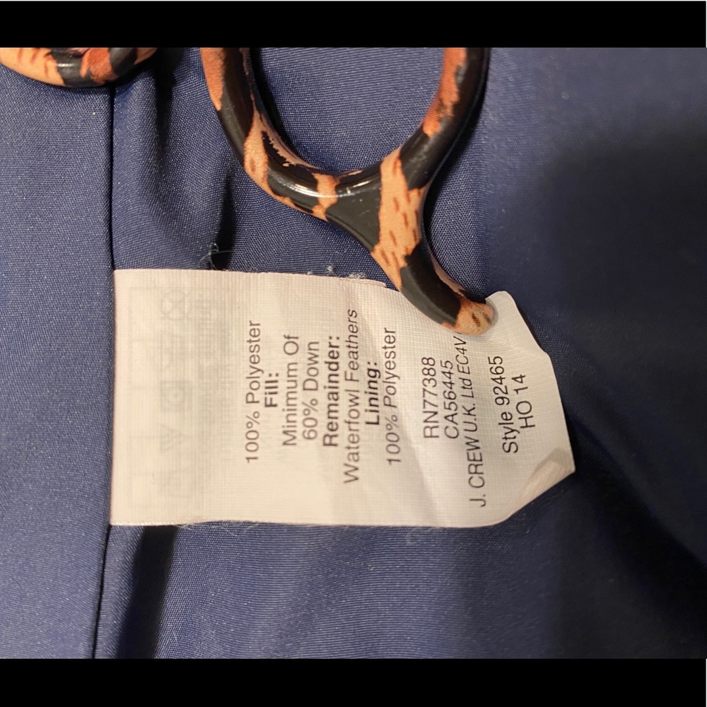 J Crew Factory Quilted puffer vest Navy XS - Picture 8 of 8